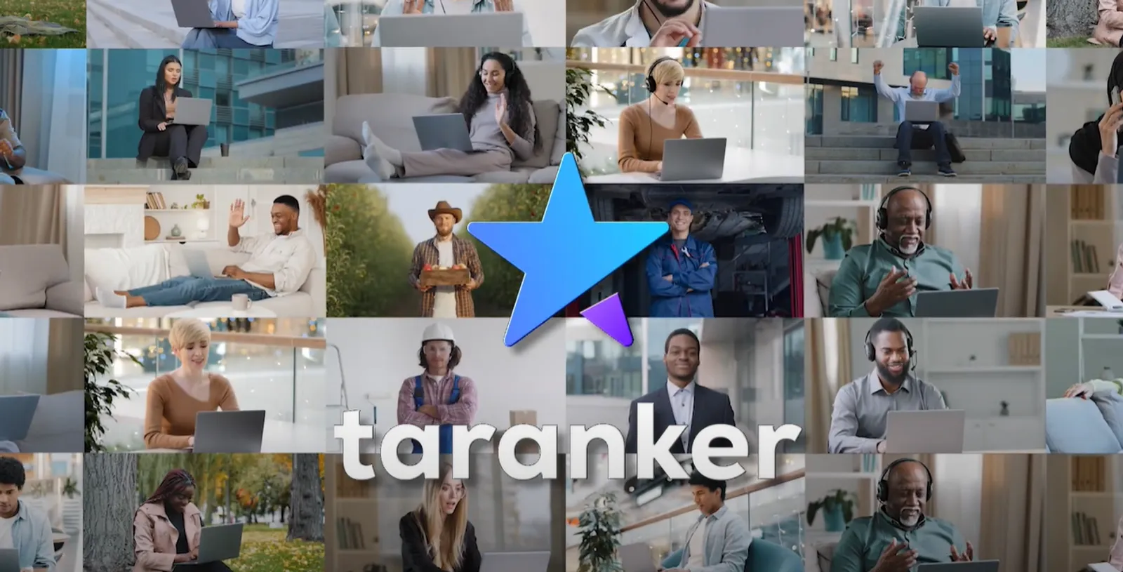 Collage of diverse e-commerce sellers empowered by Taranker. Join a global community that leverages expert insights and tools to grow their online stores.